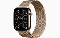 Часы Apple Watch Series 11 GPS + Cellular 46mm Gold Titanium Case with Gold Milanese Loop S/M