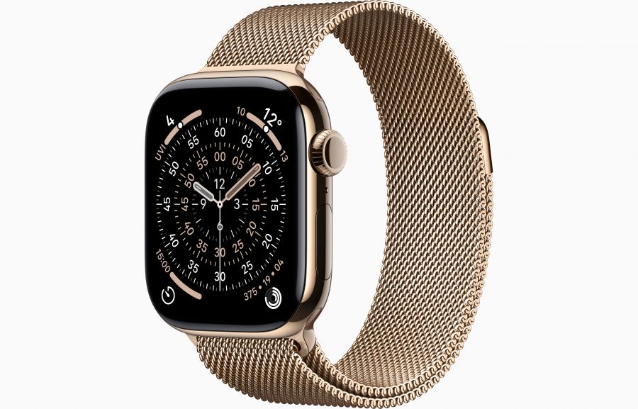Часы Apple Watch Series 11 GPS + Cellular 42mm Gold Titanium Case with Gold Milanese Loop