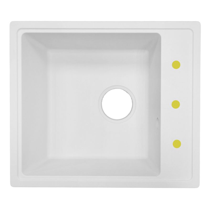 Кухонная мойка AZARIO Milas 480х420х197 кварцевая, прямоугольная, Белый CS00097665