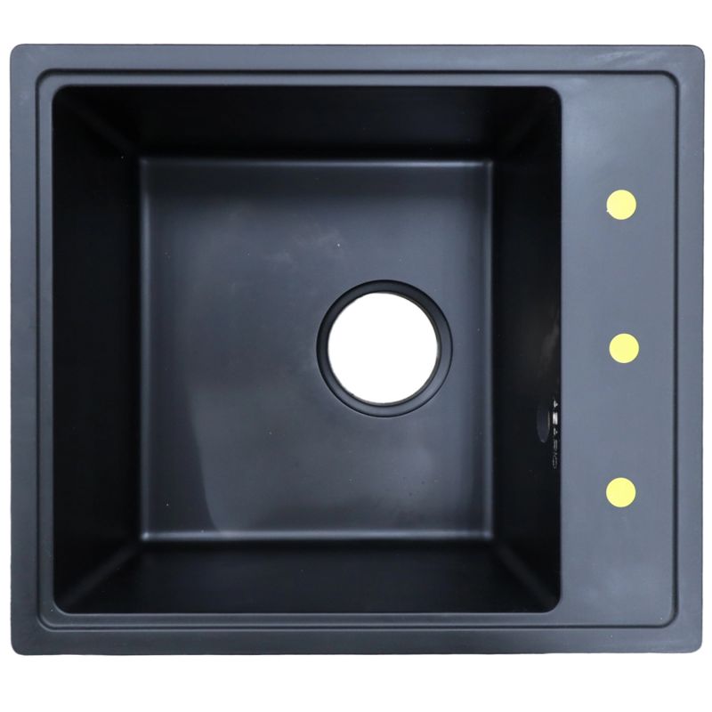 Кухонная мойка AZARIO Milas 480х420х197 кварцевая, прямоугольная, Черный CS00097668