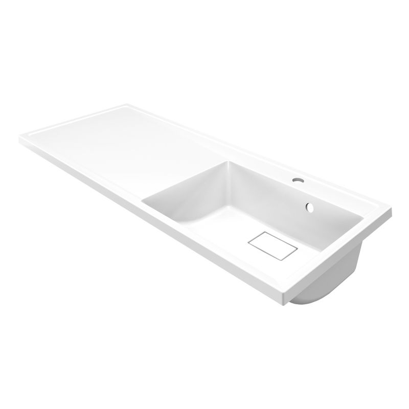 Раковина Azario Paola Magenta 1200 R правосторонняя, литьевой мрамор, белый CS00078452