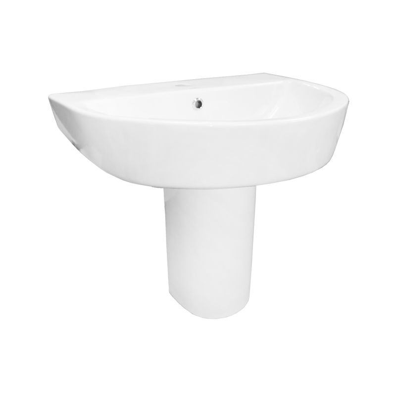 Раковина с полупьедесталом Creo Ceramique RENNES 600х455х500 белый глянцевый RE3000+RE3050