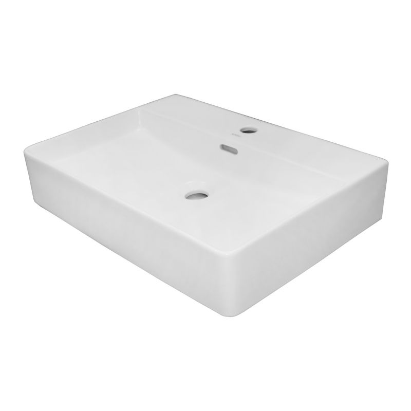 Раковина накладная Azario 600х420х120 прямоугольная, белый матовый AZ-2173-MW