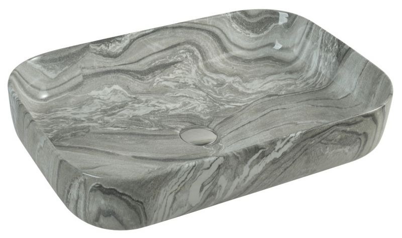 Раковина Azario накладная 605х425х140 мрамор AZ-78625