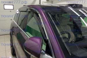 Ветровики SIM, с хромом на 6 стекол для Лисян L9