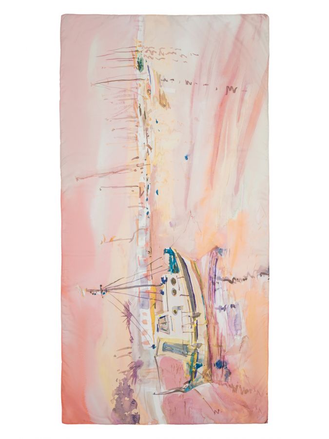 Палантин женский виск+шелк 90х180 LG34-443-04 LABBRA