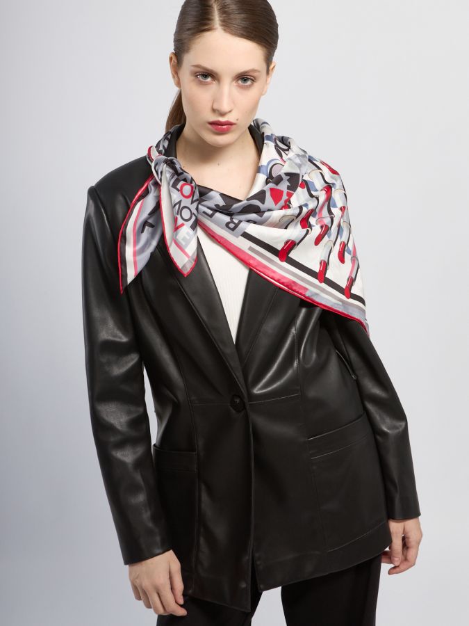 Платок женский шелк 90х90 E04-8377-19 ELEGANZZA