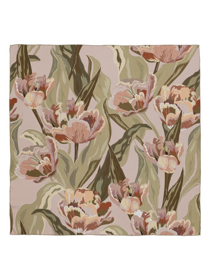 Платок женский шелк 108х108 SS04-8430-14 ELEGANZZA