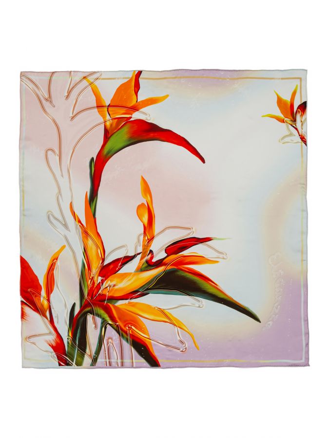 Платок женский шелк 86х86 SS03-8433-18 ELEGANZZA