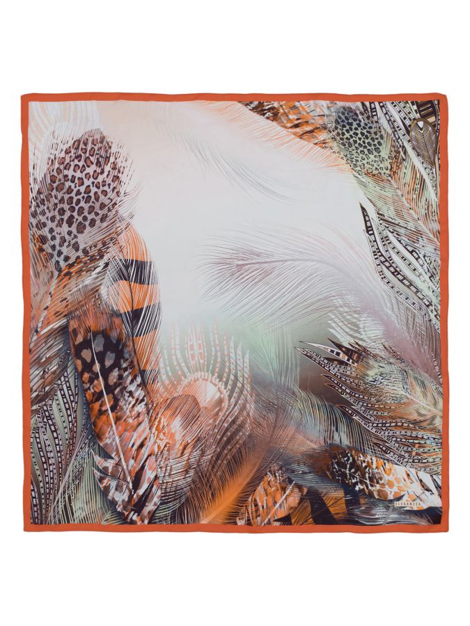 Платок женский шелк 110х110 E05-8458-18 ELEGANZZA