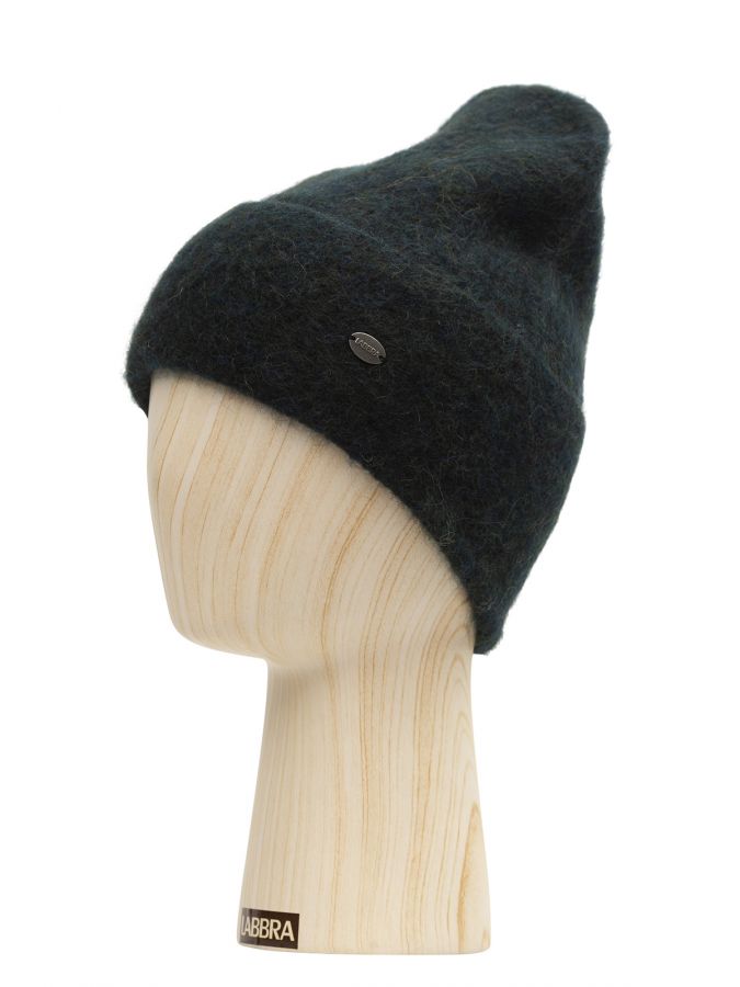 Шапка женская шерсть+кид.мох LB-BR55030 d.green LABBRA