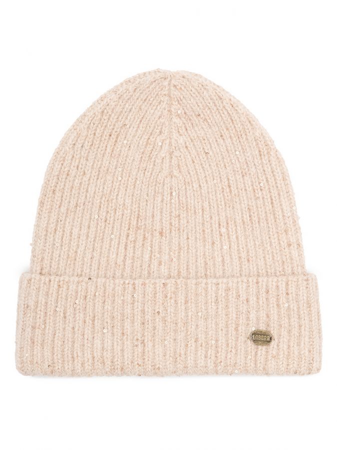 Шапка женская анг+нейл+люр LB-N88063 beige LABBRA