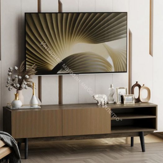 Фант 1 тумба под ТВ МДФ (Фант) Дуб коми/Лофт голден пэлас