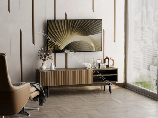 Фант 1 тумба под ТВ МДФ (Фант) Дуб коми/Лофт голден пэлас