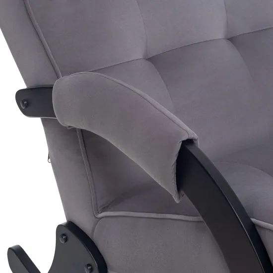 Кресло-качалка Leset Хилл с подножкой Венге ткань Malmo 95, вид 9