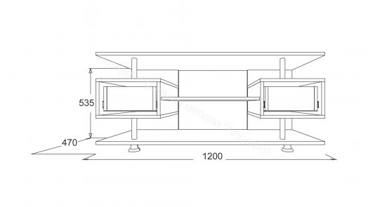 Фант 9 тумба под ТВ (Фант) с 2-мя ящиками Венге/Млечный дуб