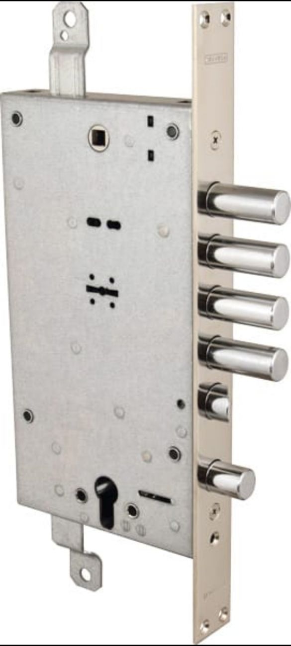 54.787 Замок Mottura (Моттура) врезной двухсистемный 54.787 (универсальный), ключ 40мм, без накл.