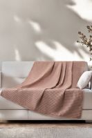 Плед вафельный 140х200 см Бохо [кофейный]