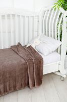 Плед велсофт Bio-Line, мягкий пушистый кубик [коричневый]