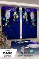 Фотошторы для кухни 18077 [синий]