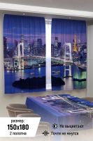 Фотошторы для кухни 10855 [синий]