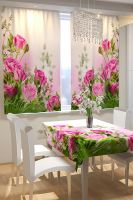 Фотошторы для кухни 10830 [розовый]
