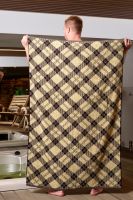 Полотенце махровое Шотландка [бежевый]