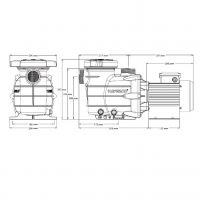 Насос Hayward PL 81003E2 IE2 (220V, пф, 7,3m3/h*8m, 0,36kW, 0,33HP) (SP81025Z1C)