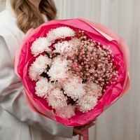 Букет для влюбленных с хризантемами