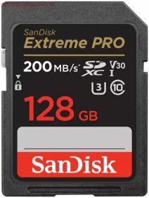 Карта памяти SanDisk Extreme Pro SDXC UHS-I U3 V30 128Gb (200/90 MBs) SDSDXXD-128G-GN4IN