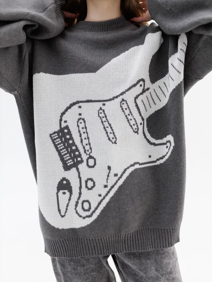 Свитер с электрогитарой