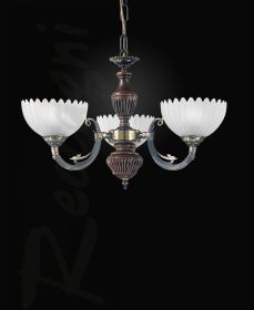 Люстра Reccagni Angelo L 3610/3 Тёмная Бронза с Деревом, Латунь / Рекагни Анджело