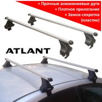 Багажник на крышу Chevrolet Lacetti (sedan, hatchback), Атлант, прямоугольные дуги, опора E
