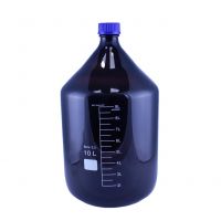 Банка для реактивов Labdevices GL45, 10000 мл, стекло Boro 3.3, темное стекло, с винтовой крышкой, градуированная