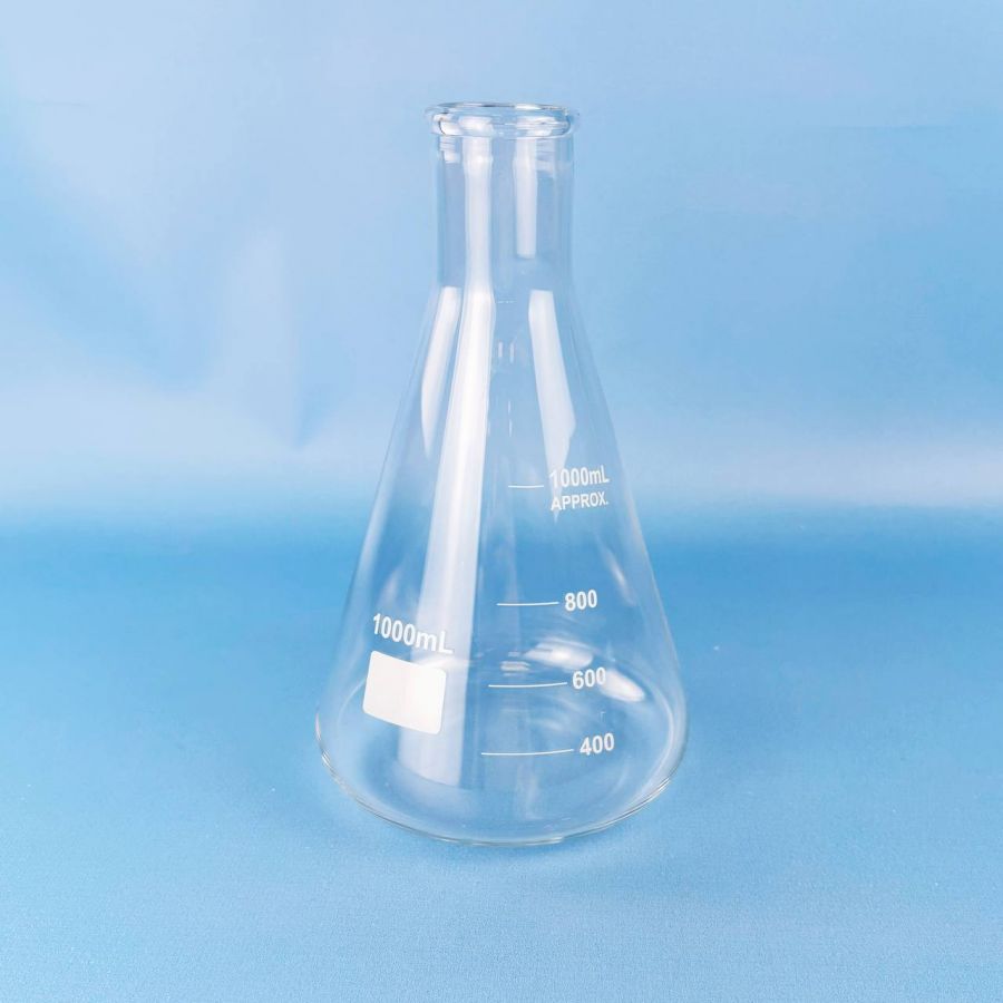 Колба коническая (Эрленмейера) Labdevices КН-2-1000-42, 1000 мл, горло 42 мм, стекло Boro 3.3, без шлифа