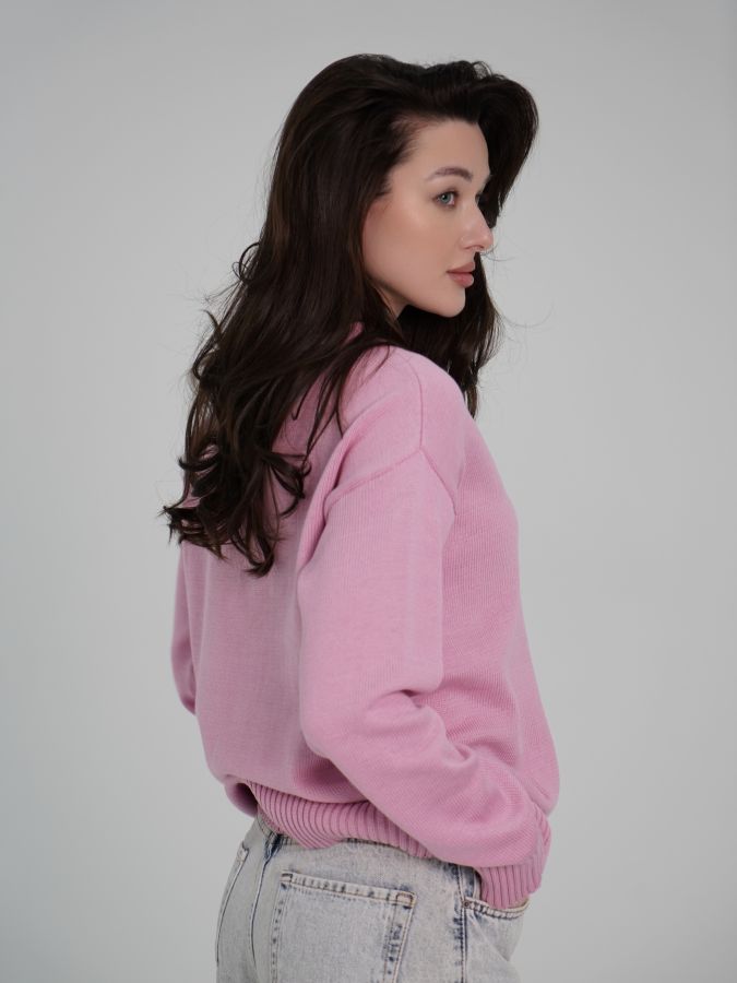 Свитер розовый
