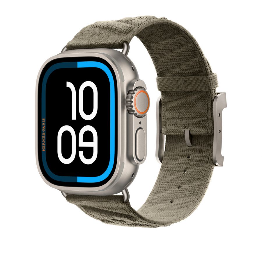 Часы Apple Watch Hermès Ultra 2 GPS + Cellular 49mm Titanium Case with Gris Titane En Mer - оригинал