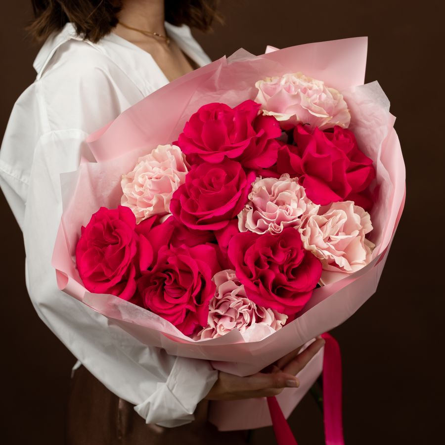 Французская роза 11 шт (микс)