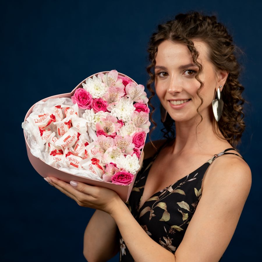 Сердце с рафаэлло маленькое