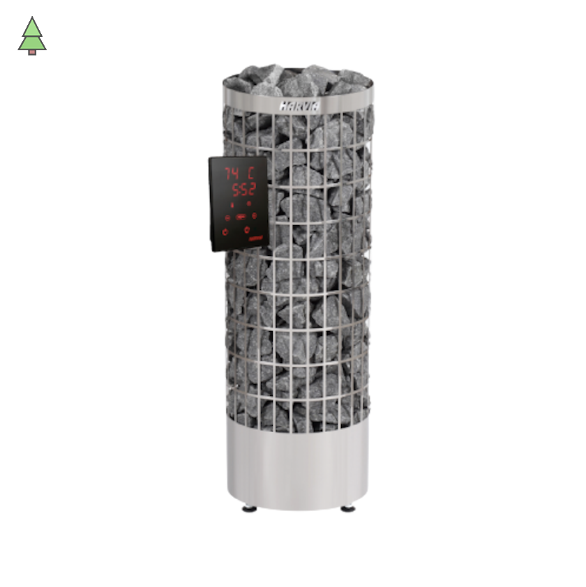 HARVIA Электрическая печь Cilindro PC90XE, нержавеющая сталь (с выносным пультом в комплекте), артикул HPC904XE