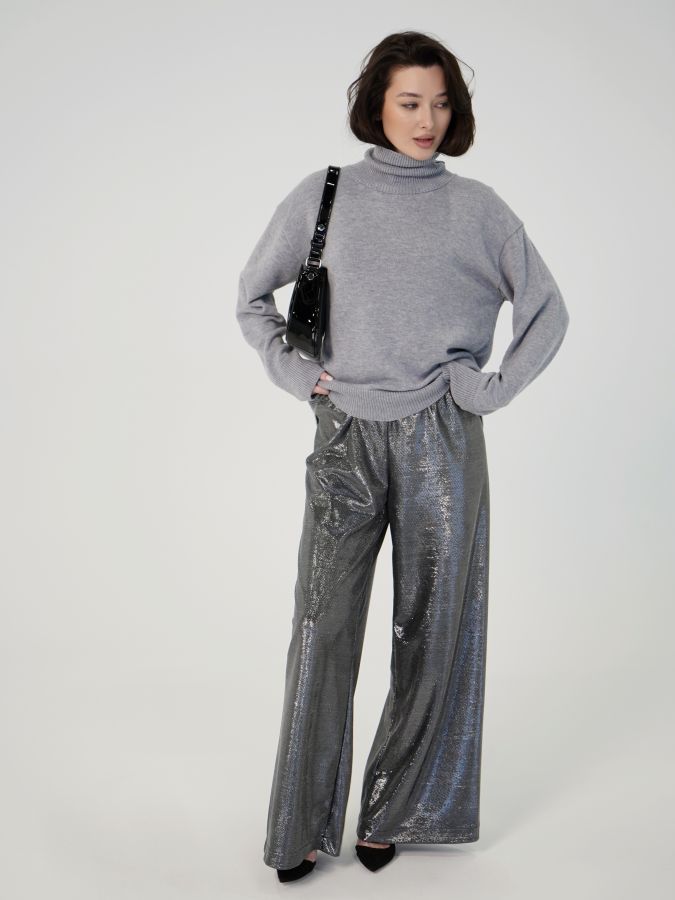 Свитер из кашемира серый