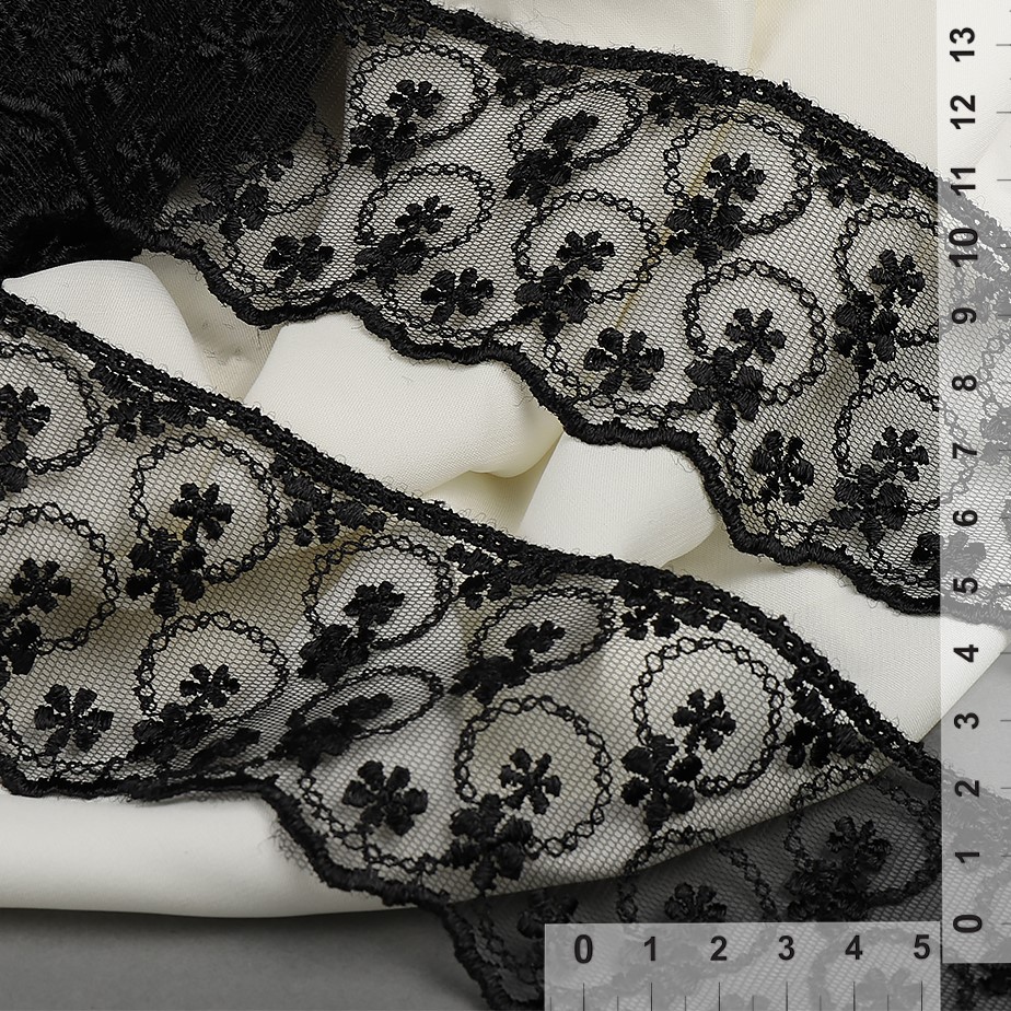 Кружево на сетке KRUZHEVO 60мм Разные цвета (TR.3818)