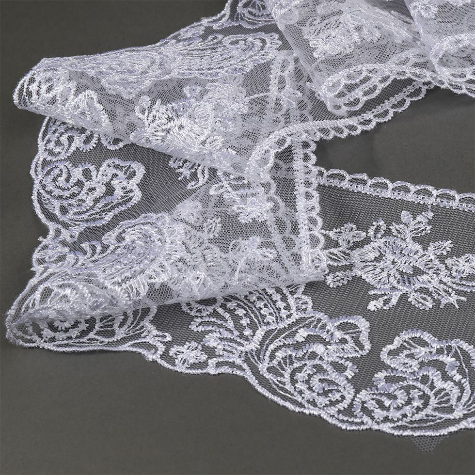 Кружево на сетке 105 мм Разные цвета (TBY.BL.40467)