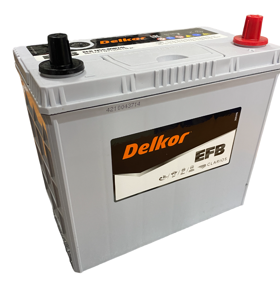 АКБ DELKOR EFB 80B24R/L 55Ач 500A(CCA) 25г
