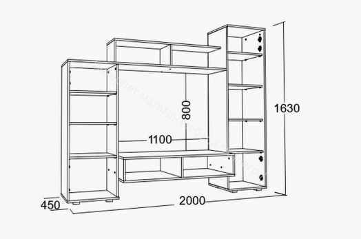 Гостиная "Александра 5" ЛДСП (Фант)