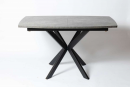 Обеденный стол TWIST раздвижной (ш1300 мм (1700 мм)*г800*в750мм) "Камень темный черный"