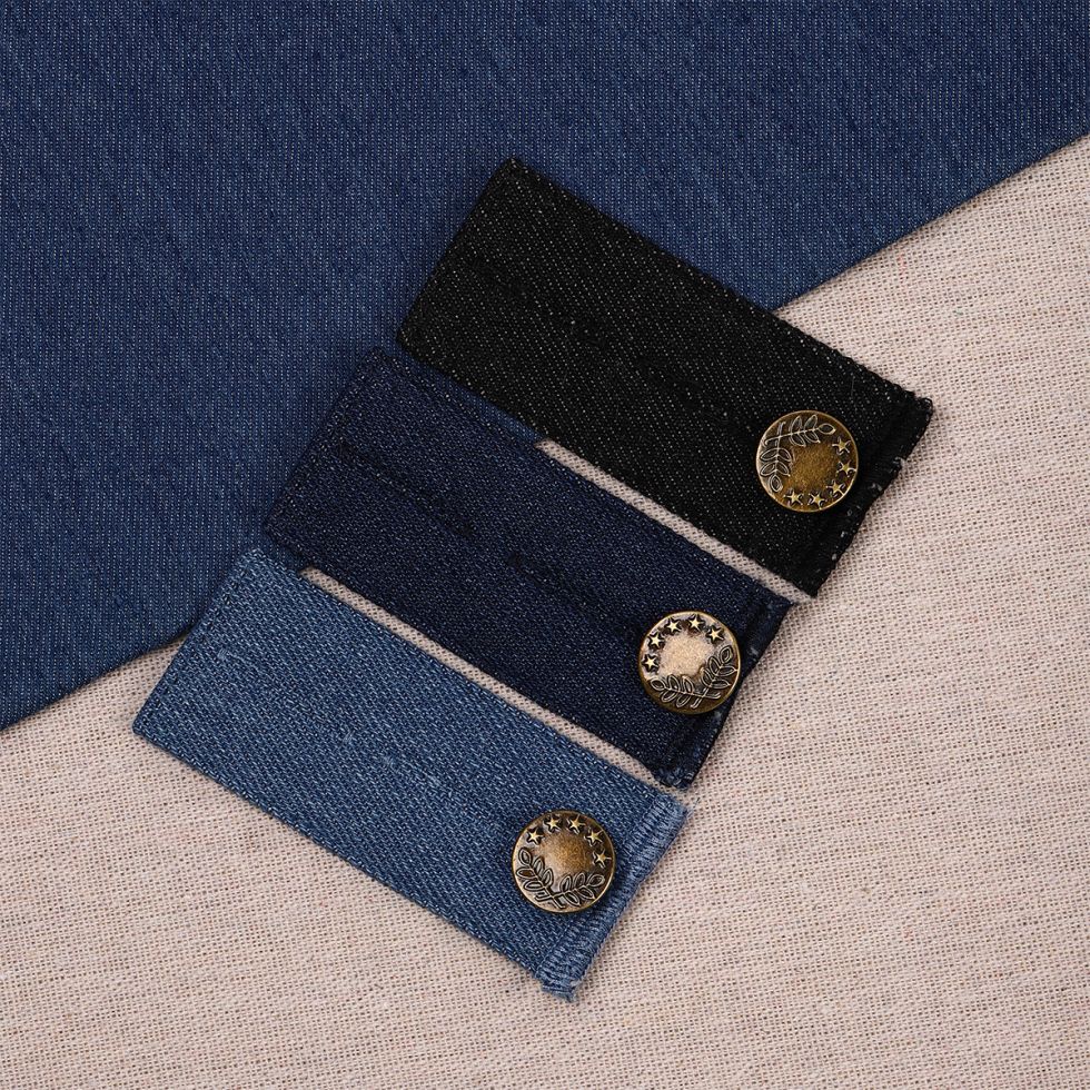 Пуговица на ткани-расширитель пояса для джинсов Разные цвета джинсовой ткани (TBY.дж1)