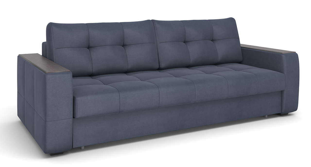 Диван прямой Сиэтл Тик-Так (декор Структурный кофе) ткань Lamb Slate