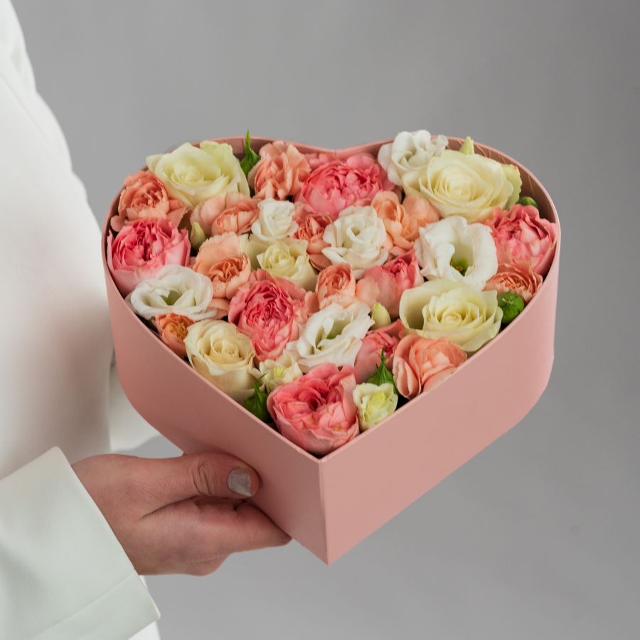 Сердце "Валентинка" в розовых тонах