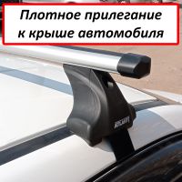 Багажник на крышу Nissan Juke, Атлант, аэродинамические дуги Эконом, опора Е